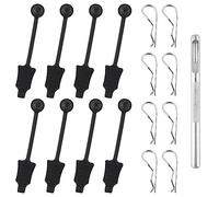 GDOOL Clips de carrocería de coches RC con lengüetas de tracción para camiones universales 1:8 1:10 1:12 1:14 y 1 escariador perforador de agujeros para herramientas de taladro de carcasa RC