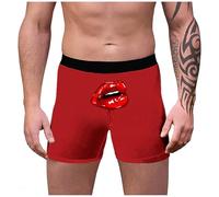 Gdqzzeaiix Boxer Hombre Pack,Comercio Exterior Masculino Impresión de Labios 3D Personalidad Transpirable Moda Sexy