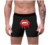 Gdqzzeaiix Boxers para Hombres,Comercio Exterior Masculino Impresión de Labios 3D Personalidad Transpirable Moda Sexy