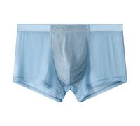 Gdqzzeaiix Boxers para Hombres,Ropa Interior de Color sólido Transparente de Seda de Hielo para Hombres con Pantalones Cortos de Fondo Cuadrado Transpirables