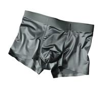 Gdqzzeaiix Calzoncillos Hombre Boxer,Braguitas de satén de Seda Helada, Ropa Interior Transpirable sin Costuras con Bolsa en Forma de U.
