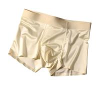 Gdqzzeaiix Calzoncillos Hombre Boxer,Braguitas de satén de Seda Helada, Ropa Interior Transpirable sin Costuras con Bolsa en Forma de U.