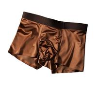 Gdqzzeaiix Calzoncillos Hombre Boxer,Braguitas de satén de Seda Helada, Ropa Interior Transpirable sin Costuras con Bolsa en Forma de U.