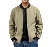 Gdqzzeaiix Chaqueta De Hombre Primavera,Chaqueta ejecutiva informal cuello cremallera mangas largas bolsillos abrigo diario masculino