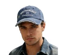 Gdqzzeaiix Gorra Hombre Beisbol,Gorra de béisbol desgastada con Bordado 3D y Patchwork Estilo San, Ajustable y sin Estructura.