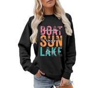 Gdqzzeaiix Sudadera Mujer,Elegante Camiseta Informal Estampada de Cuello Redondo para Mujer y Hombre, cómoda Prenda de Uso Diario, Combinar con Vaqueros y Zapatillas, Moda de Invierno, Tela Suave.
