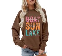 Gdqzzeaiix Sudadera Mujer,Elegante Camiseta Informal Estampada de Cuello Redondo para Mujer y Hombre, cómoda Prenda de Uso Diario, Combinar con Vaqueros y Zapatillas, Moda de Invierno, Tela Suave.