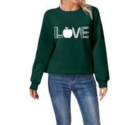 Gdqzzeaiix Sudadera Sin Capucha para Mujer,Sudadera con Capucha y Cuello Redondo con Estampado de Letras para Mujer de Moda para otoño e Invierno