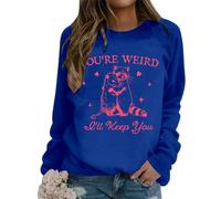 Gdqzzeaiix Sudaderas Mujer,Sudadera con Capucha de Manga Larga Holgada de Color sólido Informal a la Moda para Mujer con Estampado de Letras No Soy para Todos y Cuello Redondo