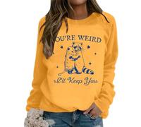 Gdqzzeaiix Sudaderas Mujer,Sudadera con Capucha de Manga Larga Holgada de Color sólido Informal a la Moda para Mujer con Estampado de Letras No Soy para Todos y Cuello Redondo