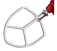 Gdrtwwh Accesorio de batidor plano de acero inoxidable para batidora KitchenAid de 5 y 6 cuartos de galón, para hornear, pasteles, masa de pasta, accesorio de mezcla (apto para lavavajillas)