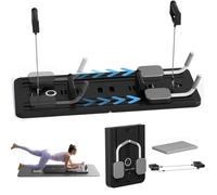 GDSHGS AB Roller Wheel Plank Trainer Tabla de Flexiones Multifunción Rodillo Abdominales Rebote Automático Entrenamiento Central Máquina de Ejercicio en Casa(Negro)