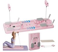 GDSHGS AB Roller Wheel Plank Trainer Tabla de Flexiones Multifunción Rodillo Abdominales Rebote Automático Entrenamiento Central Máquina de Ejercicio en Casa(Rosa)