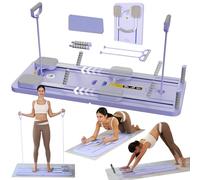 GDSHGS Máquina reformadora de pilates mejorada para el hogar, tabla abdominal multifuncional, rebote automático, rueda de abdominales, equipo de entrenamiento de cuerpo completo