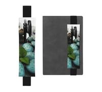 GDSHJKLW Cobblestone Zen Flowers - Soporte para bolígrafos desmontable de piel sintética con diseño de flores zen, estuche para lápices, suministros de oficina, regalo para diarios de tapa dura