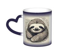 GDSHJKLW Tazas de café de cerámica de 325 ml que cambian de color, taza de café personalizada, taza de té, taza de perezoso mi espíritu, tazas de café geniales para hombres y mujeres, regalo divertido