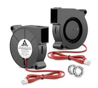GDSTIME 2 unidades 5015 ventiladores 24 V doble rodamiento de bolas 50 x 50 x 15 mm turbo 100 cm cable 24 V 50 x 15 ventilador 6000 rpm