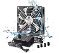 GDSTIME Ventilador IP67 230V 120mm Ventilador 220V IP67 Doble rodamiento de bolas Ventilador de caja PC 120mm con enchufe 4V-12V Control de velocidad ajustable