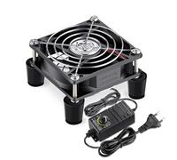 GDSTIME - Ventilador para PC (80 mm, 220 V, ventilador de 80 x 80 x 25 cm, rodamiento de bolas ajustable)