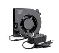 GDSTIME Ventilador radial 220V 120mm rodamiento de bolas Ventilador de refrigeración Centrífugo Turbo 120x120x32 Blower Fan con DC 4V-12V Ajustable Controlador de velocidad para PC