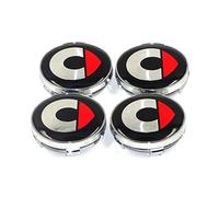 GDUTBC 4 Piezas Tapas Centrales para Smart Fortwo Forfour 451 453 60mm, Impermeable Antióxido Coche Tapas Centrales de Llantas, Coche Rueda Centro Cubre Embellecedor Accesorios