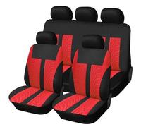 GDUTBC Coche Fundas Asientos para Fiat Panda 2013 2014 2015, Fundas Asientos Coche Universales, Impermeables Antideslizantes Delantero Trasero Accesorios,D Red
