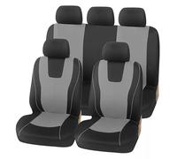 GDUTBC Fundas Asientos Coche para Citroen C3 2009-2024, 5 Asientos Cómodo Transpirable Delanteros Traseros Cubreasientos Protectores Interior Accesorio,B Grey