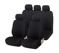 GDUTBC Fundas Asientos Coche para Fiat Panda 2013 2014 2015, 5 Plazas Cómodo Delanteros Traseros Juegos Cubreasientos, Protector Asiento Coche Accesorios,A Black