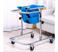GDVXYS Andadores de rehabilitación para discapacitados, 4 andadores con ruedas y asiento auxiliar para discapacitados, equipo plegable Hemi Walker, ayuda para entrenamiento de rehabilitación, para