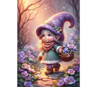 GDYEEH 5D DIY Elf Girl Diamond Painting Kits, Full Drill Cartoon Diamond Art Painting Kits for Adults Beginners, DIY 5D Dreamland Painting by Numbers Diamond Art Kits for Home Fashion Decor 30x40cm