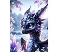 GDYEEH 5D Dragón Diamante Painting Pictures, DIY Eisdrache Diamant Art Painting Kits, Dreamland Diamond Painting Set for Adults Principiantes, Mosaic Making, Diamond Painting for Home Decor 30 x 40 cm