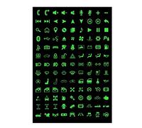 GDZTBS Etiqueta Engomada Luminosa del Coche, Pegatinas para Botones Multifunción Luz del Coche Interruptor Relé Decoración Etiqueta De Interruptor Basculante Calcomanías De Panel De Circuito