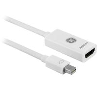 GE Adaptador Mini DisplayPort a HDMI, Paquete de 8, Adaptador de Video, unidireccional, Fuente para visualizar, Pigtail, básico, Blanco, 85004