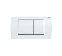 Ge Pulsador Twinline30 para 2-Mengen-Spülung Blanco/Glanzchrom
