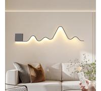 GEADI Lámparas de Pared LED Interior 110cm, 30W Aplique de Pared Moderna, Luz de Pared para Salas, Escalera, Dormitorios, Pasillos, 1800 Lumen, 3000-6500K