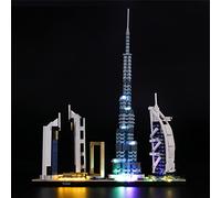 GEAMENT Conjunto de Luces LED por Architecture Dubái (Dubai) - Compatible con Lego 21052 de Bloques de construcción (Juego Modelo no Incluido)