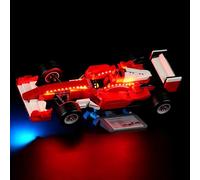 GEAMENT Kit de Luces LED Compatible con Ferrari F2004 y Michael Schumacher | Compatibile Con LEGO Icons 11375 (Juego Modelo no Incluido)