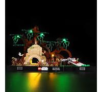 GEAMENT Kit de Luces LED Compatible con Lego Diorama: Entrenamiento Jedi en Dagobah con Yoda y Luke Skywalker (Dagobah Jedi Training Diorama) - Conjunto de luz para Star Wars 75330