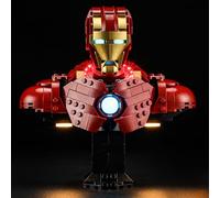 GEAMENT Kit de Luces LED Compatible con Lego Iron Man MK4 Buste 76327 (Juego Modelo no Incluido)
