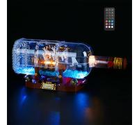 GEAMENT Kit de Luces LED (Control Remoto) Compatible con Lego Barco en una Botella - Conjunto de luz por Ideas 21313 (Juego Modelo no Incluido)