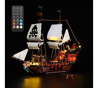 GEAMENT Kit de Luces LED (Control Remoto) Compatible con Lego Barco Pirata (Pirate Ship) - Conjunto de luz para Creator 31109 (Juego Modelo no Incluido)