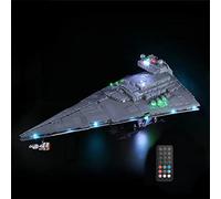 GEAMENT Kit de Luces LED (Control Remoto) Compatible con Lego Destructor Estelar Imperial (Imperial Star Destroyer) - Conjunto de luz por Star Wars 75252 (Juego Modelo no Incluido)