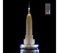 GEAMENT Kit de Luces LED (Control Remoto) Compatible con Lego Empire State Building - Conjunto de luz para Architecture 21046 (Juego Modelo no Incluido)