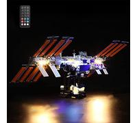 GEAMENT Kit de Luces LED (Control Remoto) Compatible con Lego Estación Espacial Internacional - Conjunto de luz por Ideas 21321 (Juego Modelo no Incluido)