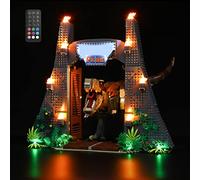 GEAMENT Kit de Luces LED (Control Remoto) Compatible con Parque Jurásico: Caos del T. Rex (Jurassic Park:T.Rex Rampage) - Conjunto de luz por Jurassic World 75936 (Juego Modelo no Incluido)