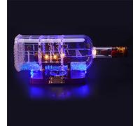 GEAMENT Kit de Luces LED por Barco en una Botella (Ship in a Bottle) 92177 - Compatible con Lego Ideas 21313 (Juego Modelo no Incluido)