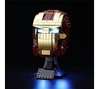 GEAMENT Kit de luz LED Compatible con Lego Casco de Iron Man (Iron Man Helmet) - por 76165 (Juego Modelo no Incluido)