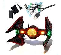 GEAMENT Ladrillos de iluminación Compatible con Lego Star Wars Resistance Major Vonreg's Tie Fighter - por Modelo de Bloques de construcción 75240 (Juego Modelo no Incluido)