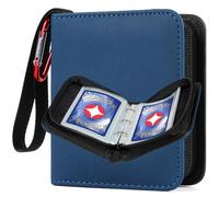 GEAoffice Mini carpeta de tarjetas coleccionables de 2 bolsillos para tarjetas TCG, con capacidad para 80 tarjetas con 40 fundas extraíbles, álbumes de tarjetas coleccionables coleccionables de tamaño