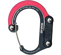 GEAR AID HEROCLIP Mosquetón con gancho (mini) para viajes, equipaje y bolsas pequeñas, negro y rojo, paquete de 1